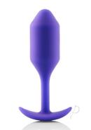 B-vibe Snug Plug 2 Silicone Weighted Anal Plug - Purple